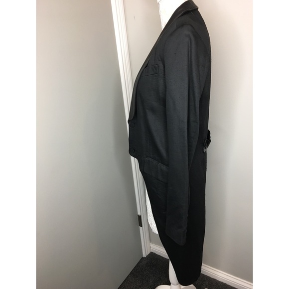 ALEXANDER WANG Leather Trim Tuxedo Blazer - Picture 4 of 8